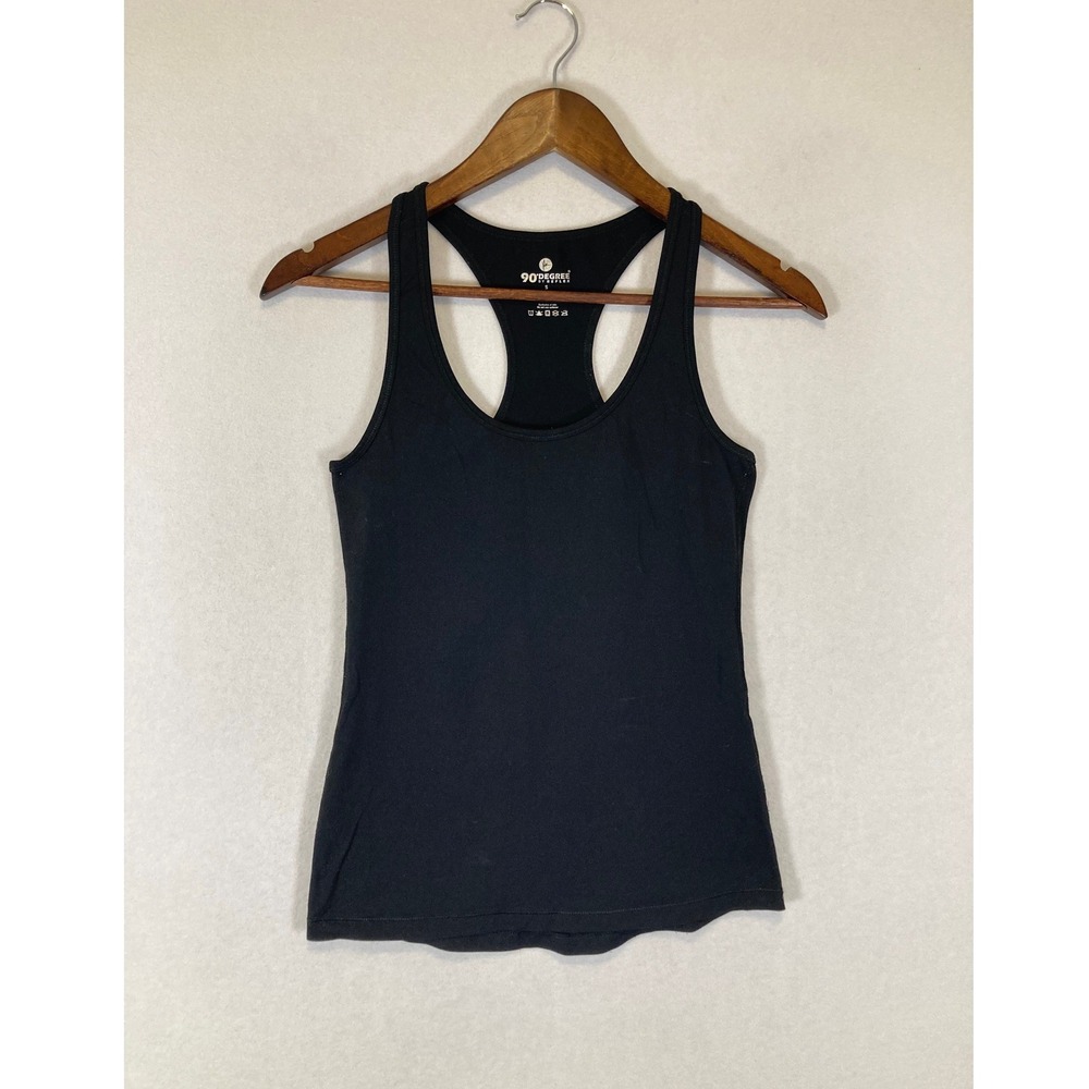 Athletic 90 Degree by Reflex Womens Small Black Racerback Workout Tank Top